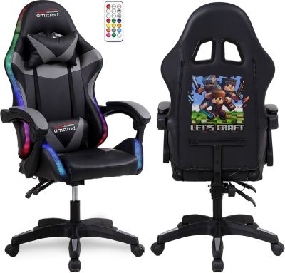 Chaise gaming AMSTRAD AMS-900-LED-CRAFTER - LED & Serigraphie