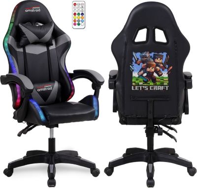 Chaise gaming AMSTRAD AMS-900-LED-CRAFTER - LED & Serigraphie Chaise gaming AMSTRAD AMS-900-LED-CRAFTER - LED & Serigraphie