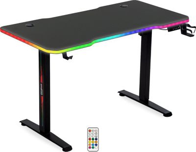 Bureau gamer AMSTRAD DESK120T-LED-VORTEX assis debout LED RGB