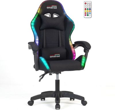Chaise gaming AMSTRAD AMS-910-LED-BK 366 effets