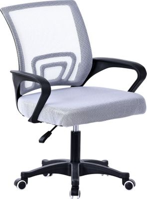 Fauteuil AMS-OFFICE OFFICE-LIGHT-GREY coloris gris et MESH