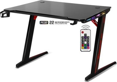 Dripex Bureau Gaming RGB 110cm, Bureau Gamer Bureau pour Gaming PC  Informatique Table, avec Porte-Boisson et Porte-Casque, Noir : :  Cuisine et Maison