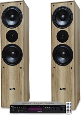Pack enceinte Home Cinéma EVIDENCE ACOUSTICS EA700-WOOD 2x50W BT USB SD FM Chene