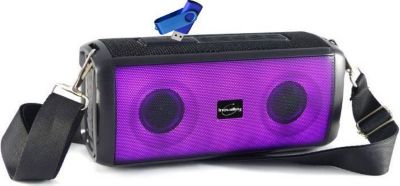 Enceinte nomade INOVALLEY HP345-B 10W LEDs Bluetooth TWS FM Noir
