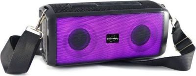 Enceinte nomade INOVALLEY HP345-B 10W LEDs Bluetooth TWS FM Noir