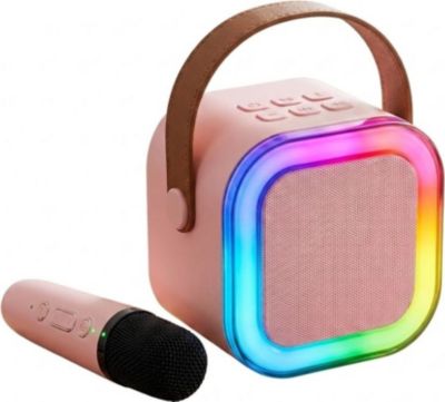 Enceinte nomade INOVALLEY INOVALLEY Karaoké Bluetooth Rose 10W ave