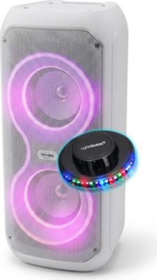 Enceinte nomade INOVALLEY KA-08 400W Blanc Karaoke LED RGB OVNI TW