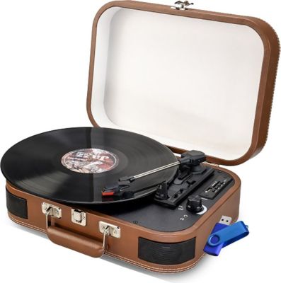 Platine vinyle INOVALLEY Platine vinyle portable 33,45,78 trs, mu