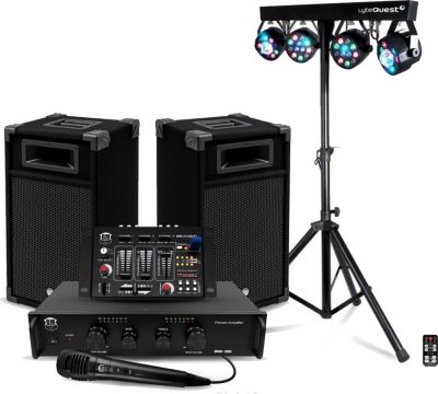 Pack sono BM SONIC BMS-DJ300-USB-BT SONO 300W Eclairage LED