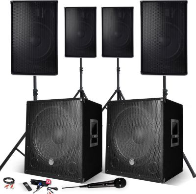 Pack sono BM SONIC Système Sonorisation 4400W Complet, 4 En