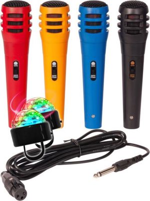 Micro PICKERING 4 Microphones de couleurs, cordon XLR/Ja