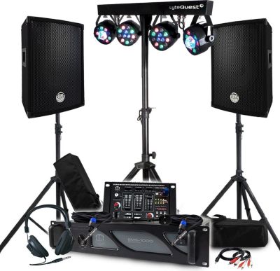 Pack sono BM SONIC Sono 1600W de Mixage,4 Lumières, Pieds Pack sono BM SONIC Sono 1600W de Mixage,4 Lumières, Pieds