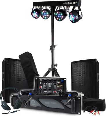 Pack sono BM SONIC Sono 1600W de Mixage,4 Lumières