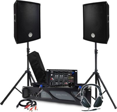 Pack sono BM SONIC Sono 1600W Mixage USB Bluetooth, Pieds Pack sono BM SONIC Sono 1600W Mixage USB Bluetooth, Pieds