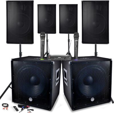 Pack sono BM SONIC BMS1812 KIT DJ 4800W Bluetooth Micros Pack sono BM SONIC BMS1812 KIT DJ 4800W Bluetooth Micros