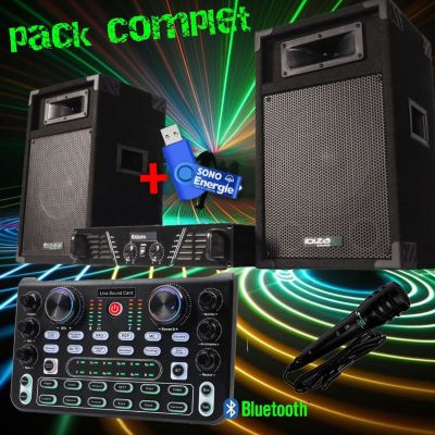 Pack sono NONAME Pack sono 480W+table de mix BT+2 HP+clé