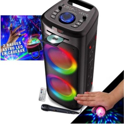 Enceinte nomade INOVALLEY Enceinte Autonome Lumineuse 1000W CD - M