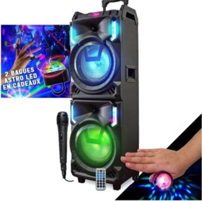 Enceinte nomade INOVALLEY MS01XXL-N-RING - 800W USB Bluetooth LED