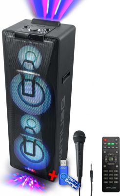 Enceinte sono MUSE Enceinte à LED Party box double BT/AUX
