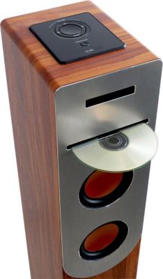 Enceinte Bluetooth INOVALLEY Tour de son finition 100W Bois avec lect