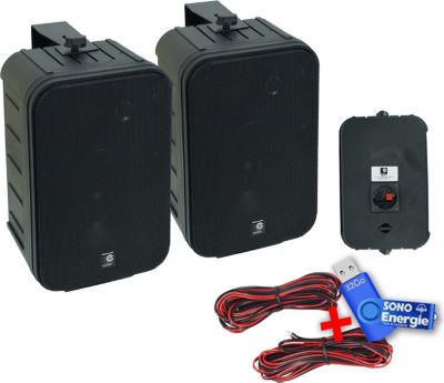 Enceinte Multiroom E-AUDIO Paire d'enceintes 200W 6.5" avec support