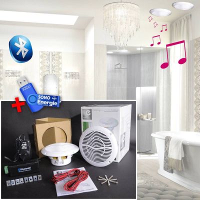 Enceinte encastrable E-AUDIO Kit HP B402BL 2x15W de Plafond BT