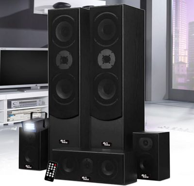 Pack enceinte Home Cinéma EVIDENCE ACOUSTICS 5 enceintes 850W + mini Strobe