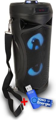 Enceinte nomade PARTY LIGHT&SOUND portable à LED USB/BT/SD