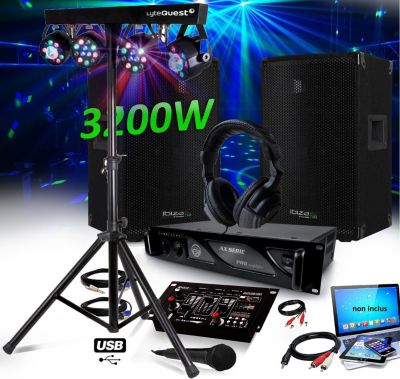 Pack sono BM SONIC Pack DJ SONO IBIZA SOUND 3200W DISCO12 S