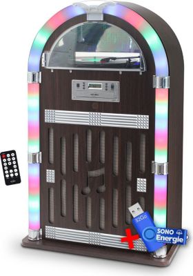 INOVALLEY Chaîne Hifi Jubebox Retro 60W avec tourn