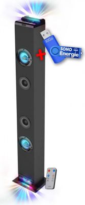 Enceinte Bluetooth INOVALLEY HP58-BTH, LED Bluetooth, FM, AUX 60W