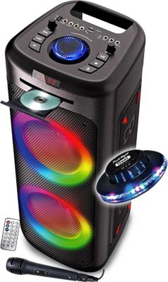 Enceinte nomade INOVALLEY Enceinte DJ 1000W Lumineuse Lecteur CD I