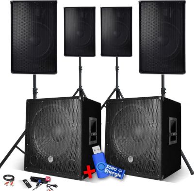 Pack sono BM SONIC pack sono BMS1512-X2 4800w +clé USB
