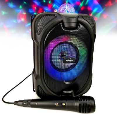 Enceinte nomade INOVALLEY 150W PMPO, sur batterie, Micro karaoké