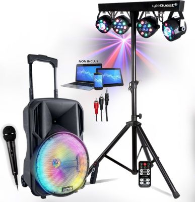 Enceinte sono PARTY LIGHT&SOUND PARTY-10RGB, USB, BT, FM, MICRO, Lumière