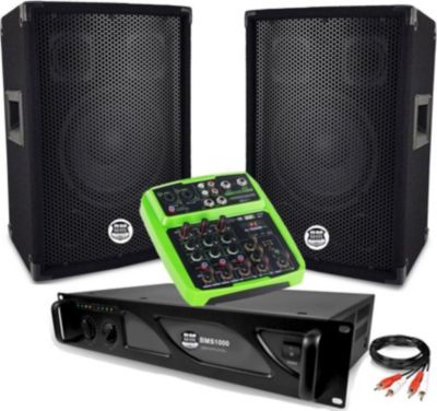 Pack sono BM SONIC complet ampli  enceinte et table 1000W Pack sono BM SONIC complet ampli  enceinte et table 1000W