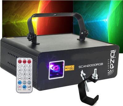 Jeu de lumières IBIZA Laser - Ibiza Light SCAN2000RGB - 5 ou 3