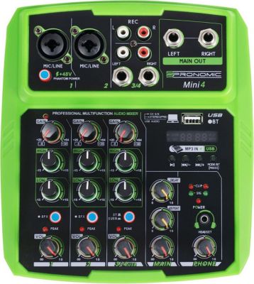 Table de mixage PRONOMIC MINI4 USB à 4 canaux Récepteur Bluetooth