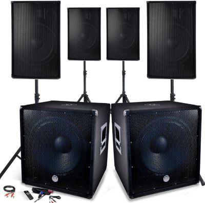 Pack sono BM SONIC Système Sonorisation Complet 4800W, 4 En