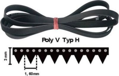 Courroie UNIVERSEL COURROIE 1051 H8 MA  = 1046 H8 MAEL  IND