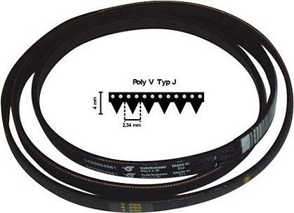 Cinghia Rigata 1884 H5 Poly V Asciugatrice Electrolux 1255028100 Di.Gi.T. Service - Foto 5