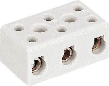 Barrette de connection UNIVERSEL DOMINO PORCELAINE 3 PLOTS RACCORDEMENT F