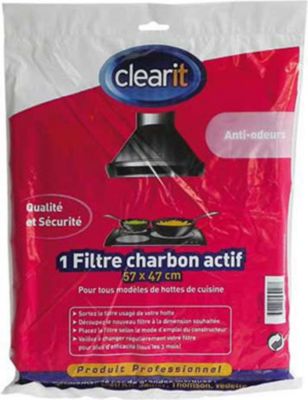 Filtre à charbon UNIVERSEL FILTRE DE HOTTE AU CHARBON ACTIF NOIR 60