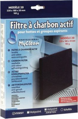 Filtre à charbon UNIVERSEL FILTRE HOTTE CHARBON Type 20  220x180x20 Filtre à charbon UNIVERSEL FILTRE HOTTE CHARBON Type 20  220x180x20