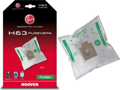 Sacs Filtrants Pure Hepa Pour Aspirateur H63 ( Paquet De 4 ) TFS 5203P 011  Hoover