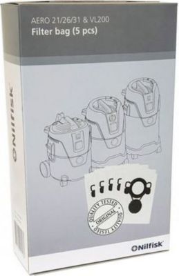 Sac NILFISK SACS POLYESTER x5  ASPIRATEUR NILFISK AL Sac NILFISK SACS POLYESTER x5  ASPIRATEUR NILFISK AL