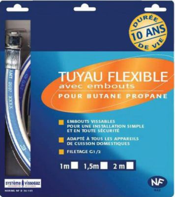 Tuyaux gaz UNIVERSEL FLEXIBLE GAZ Butane/Propane 1.00 M  10 A