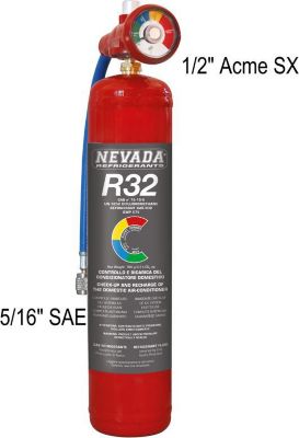 Bouteille UNIVERSEL BOUTEILLE GAZ R32 AVEC MANOMETRE + FLEXI