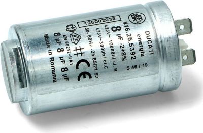 Condensateur UNIVERSEL CONDENSATEUR 8 MF  450V SECHE-LINGE ELEC Condensateur UNIVERSEL CONDENSATEUR 8 MF  450V SECHE-LINGE ELEC