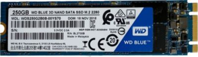 Disque dur SSD interne WESTERN DIGITAL Disque dur interne SSD M.2 WD Blue 250Go Reconditionné